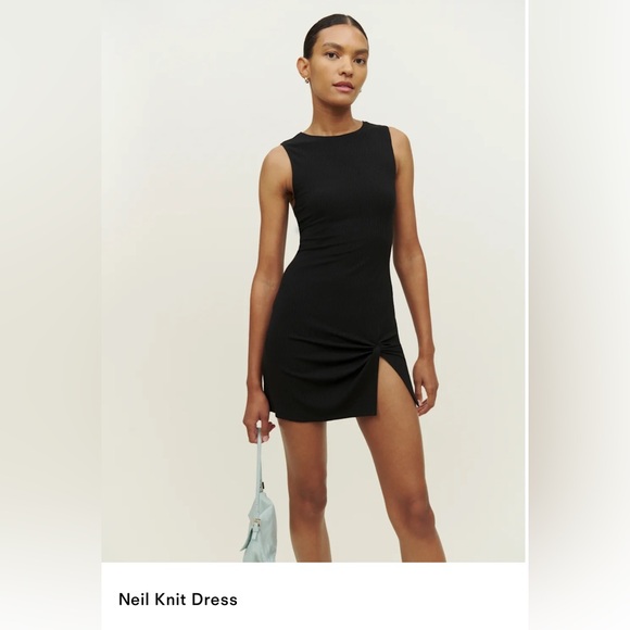 Reformation Dresses & Skirts - Reformation Neil Knit Black Mini Dress